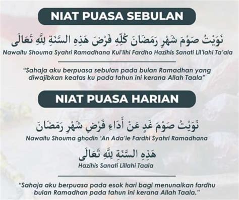 Niat Puasa Ramadhan, Doa Berpuasa Sebulan & 6 (Hukum)