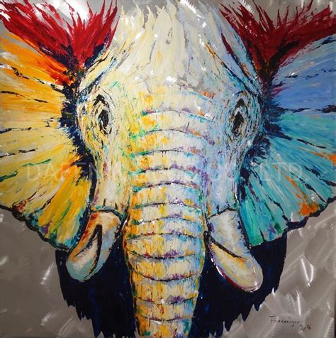 Elephant on Oil Painting for Home Decoration - Oil Painting and Modern ...