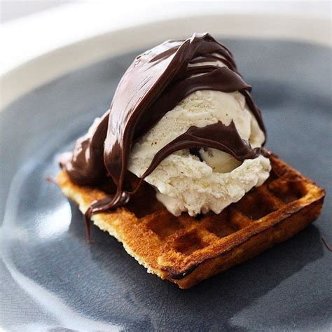 Waffles With Ice Cream And Chocolate Hazelnut Spread Recipe | The Feedfeed