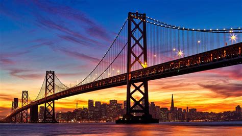 San Francisco Bay Bridge Sunset Wallpapers - Wallpaper Cave