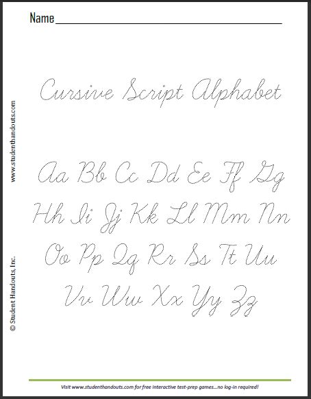 Cursive Dotted Line Font