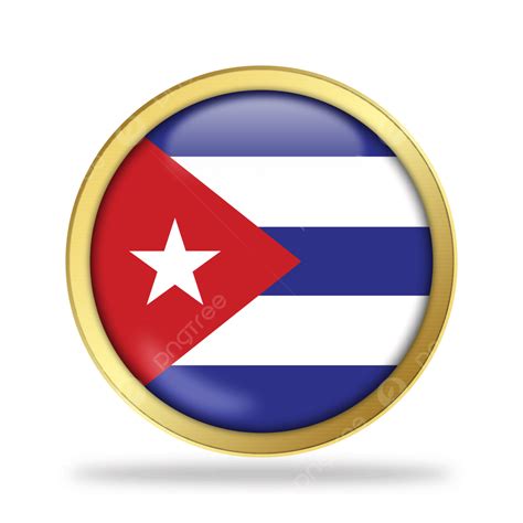 Cuba Flag Clipart Transparent Background, Cuba Flag Icon Png Gold ...