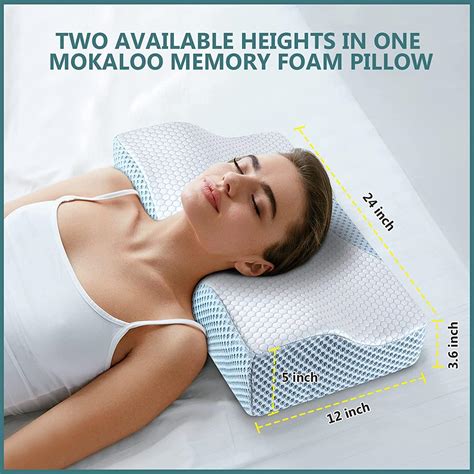 Memory Foam Pillows, Mokaloo Cervical Pillow for Sleeping, Bed Pillow ...