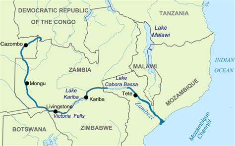 Zambezi River Map