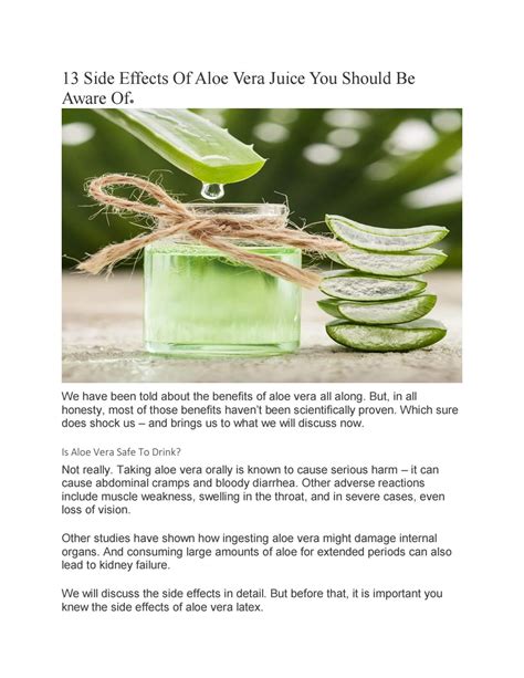 13 side effects of aloe vera juice you should be aware of by style novi ...