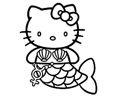 Print Hello Kitty Mermaid Coloring Page - Free Printable Coloring Pages ...