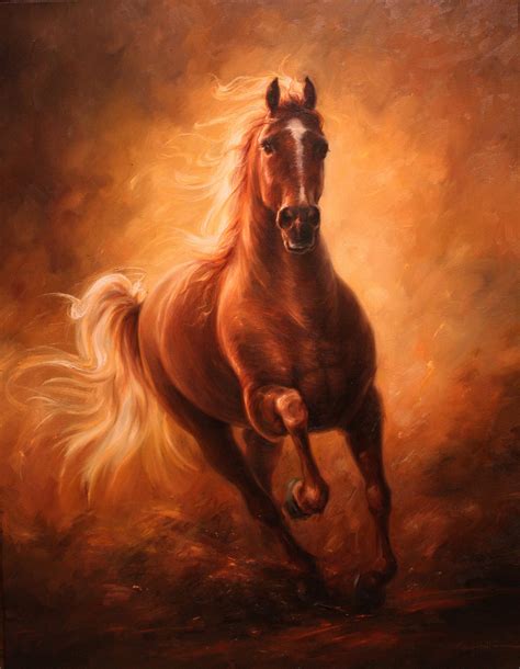 Mustang Horse Art Equestrian Decor Horse Lover Gift Wild Horse Painting ...