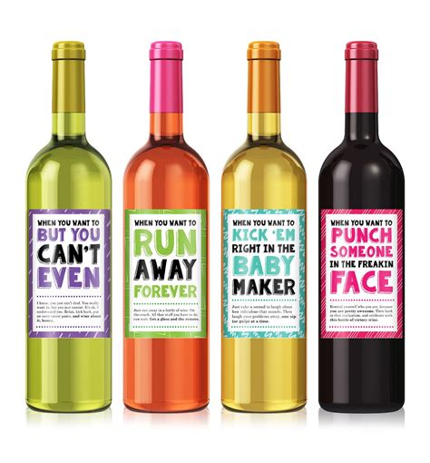 Funny Wine Labels Printable - Printable Word Searches