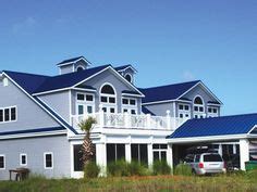 Ocean Blue Metal Roof | House Siding Ideas | Metal roof colors, Metal ...