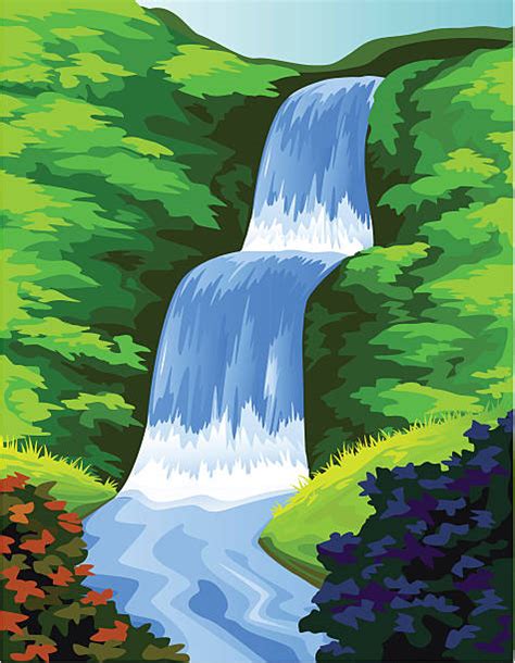 Waterfall Clip Art, Vector Images & Illustrations - iStock