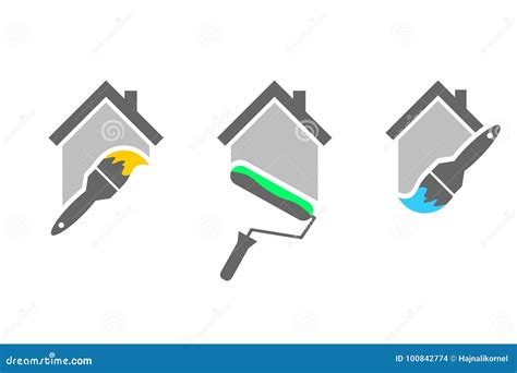 Professional House Painter Logo Stock Vector - Illustration of ...