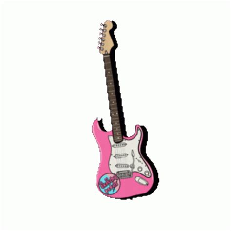 Guitar Electric Guitar Sticker - Guitar Electric Guitar Pink Guitar ...