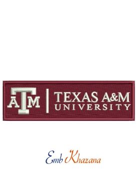 Texas a&m University Logo Embroidery Design