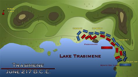 Battle of Lake Trasimene (217 BC) was a major battle in the Second ...