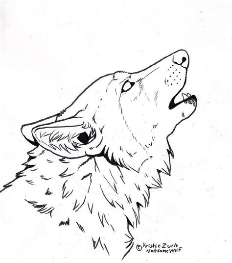 Free to COLOR ONLY howling wolf Line Art by NatsumeWolf on DeviantArt