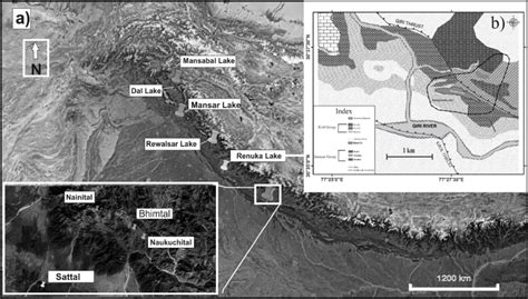 a) The location of (Renuka Lake) and other Himalayan lakes which are ...