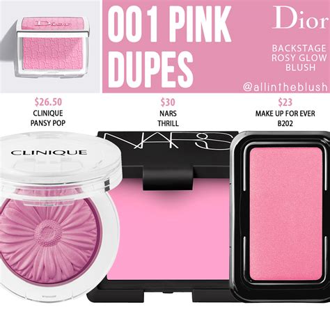 Dior 001 Pink Backstage Rosy Glow Blush Dupes - All In The Blush