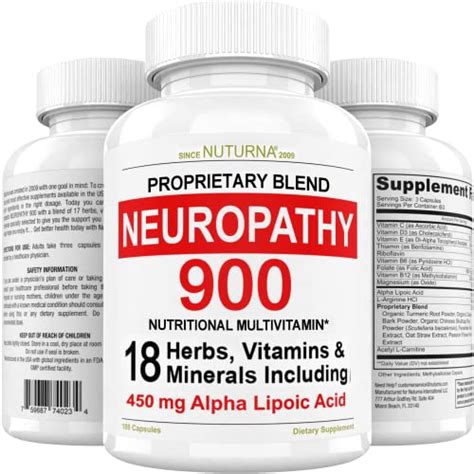 Neuropathy Nerve Nutritional Blend with 900 mg Alpha Lipoic Acid ...