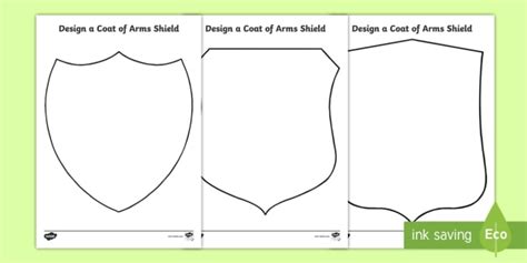 Coat of Arms Template - Classroom Resource - Twinkl