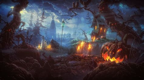 Wallpaper : digital art, Photoshop, night, spooky, Halloween, Terror ...