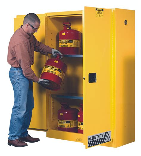 45 Gallon Flammable Cabinet Manual Close 894500 - Justrite 45 Flammable