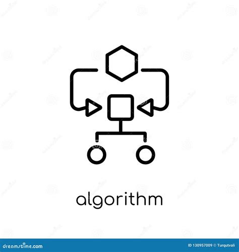 Algorithm Icon Vector Sign And Symbol Isolated On White Background ...