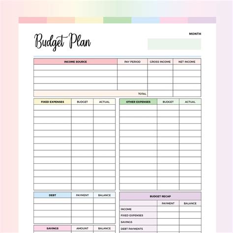 Budget Planner Printable | Instant Download PDF | A4 and US Letter ...