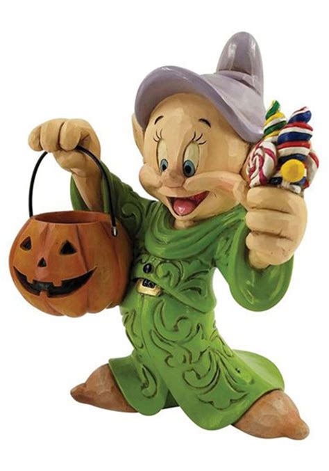 Jim Shore Disney Dopey Halloween with Pumpkin Statue