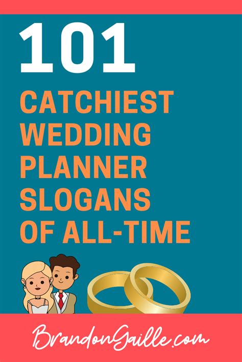 101 Catchy Wedding Planner Slogans and Taglines - BrandonGaille.com