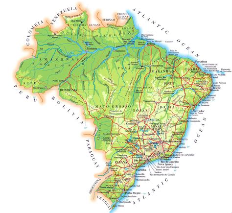 Brazil Maps | Printable Maps of Brazil for Download