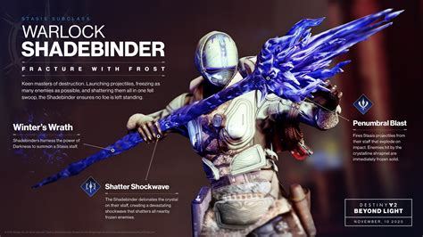 Bungie detail the new Warlock Shadebinder Stasis subclass | TheSixthAxis