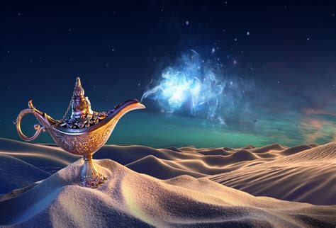 Buy AOFOTO 7x5ft Aladdin's Genie Lamp in Desert Backdrop Magic Lantern ...