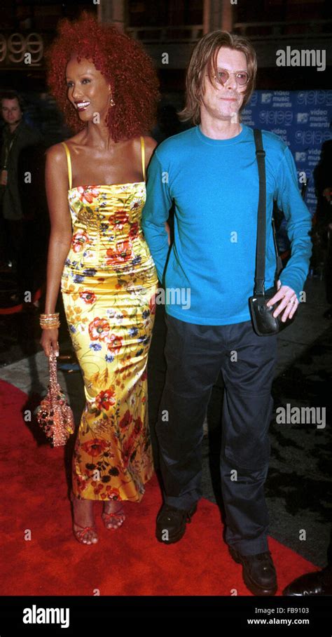 New York: David Bowie and Iman. M.T.V Music Video Awards. October 1999 ...