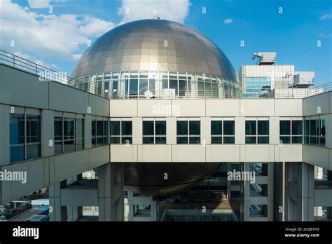 Fuji TV building spherical observation deck in Tokyo Stock Photo - Alamy