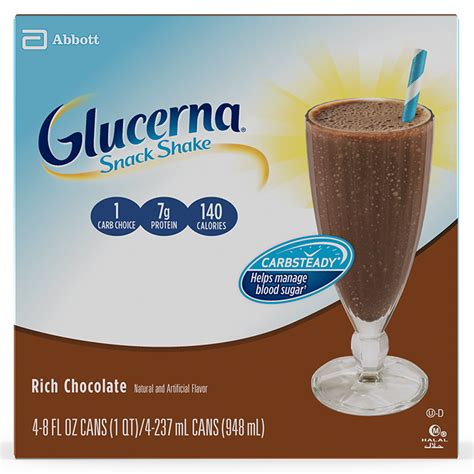 Glucerna Snack Shake Nutrition Shake Rich Chocolate To Help Manage ...