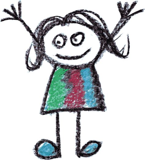 Crayon Doodle Happy Kids Drawing (PNG Transparent) | OnlyGFX.com