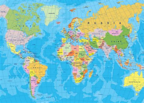 Free World Map With Capitals