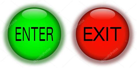 Enter exit buttons Stock Photo by ©Petersim 3765337