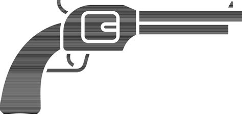 Isolated Pistol Icon In Black And White Color. 24472067 Vector Art at ...