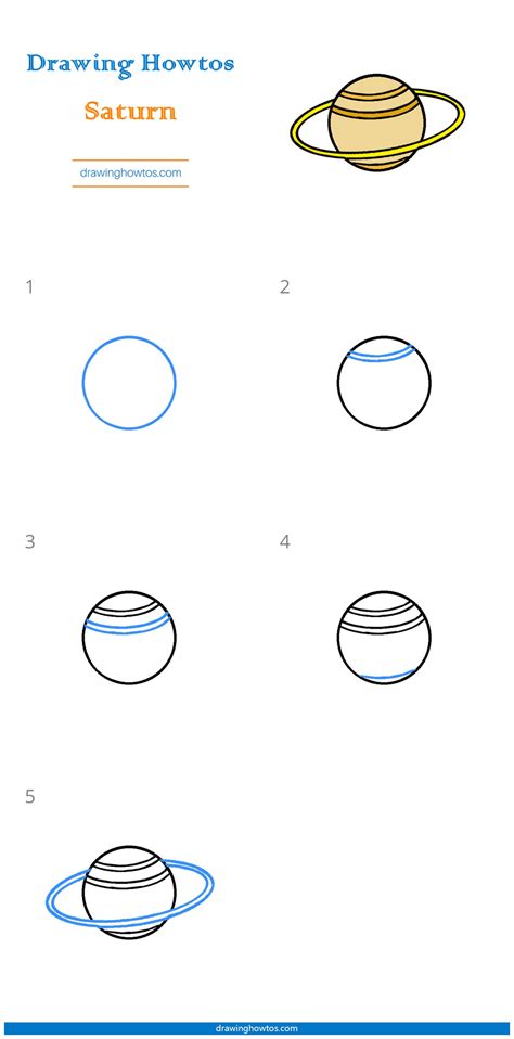 How to Draw the Saturn - Step by Step Easy Drawing Guides - Drawing Howtos