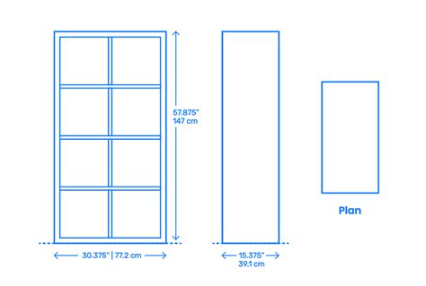 IKEA Kallax Shelf Unit - 2x4 Dimensions & Drawings | Dimensions.com