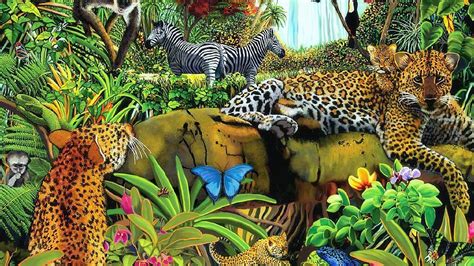 Scenery Wildlife Safari Drawing