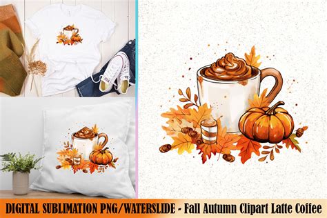 Fall Autumn Clipart Latte Coffee Graphic by bakercar2691 · Creative Fabrica