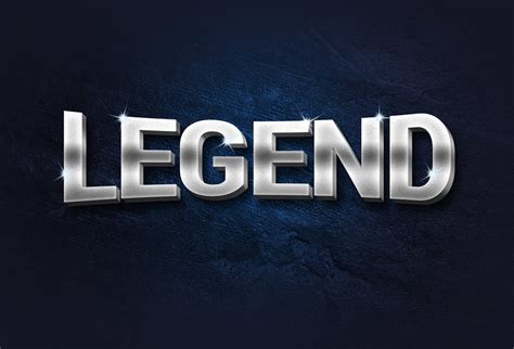 Legend 3D Metal Text Effect - GraphicsFuel