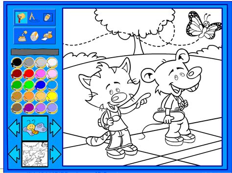 Los animales: Juego para colorear animales