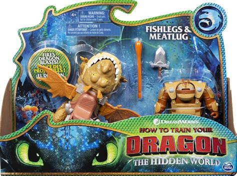 Amazon.com: Dreamworks Dragons, Fishlegs & Meatlug, Dragon with Armored ...