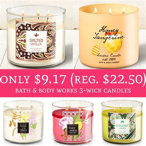 Only $9.17 (Regular $22.50) Bath & Body Works 3-Wick Candles - Deal ...