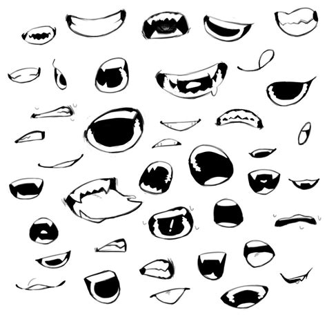 Anime Mouth Reference Sheet