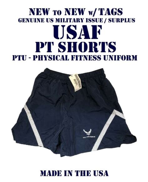 NEW NWT USAF SHORTS PTU PT M US AIR FORCE PHYSICAL FITNESS UNIFORM WIND ...