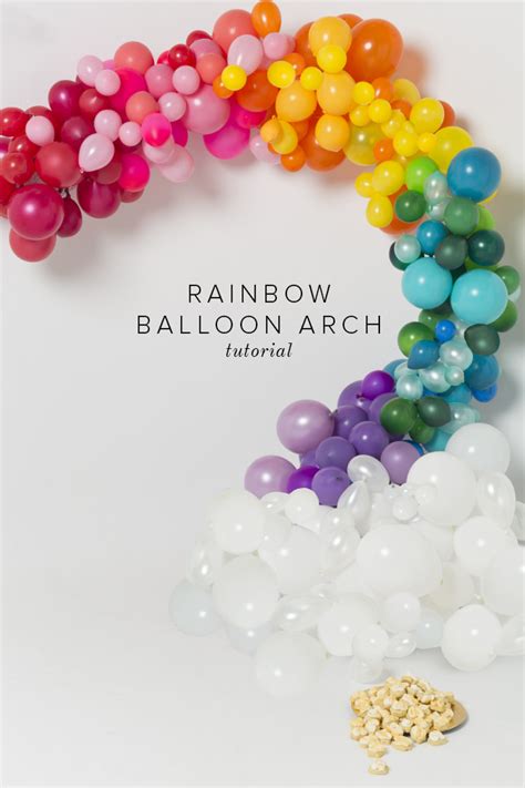 Rainbow balloon arch tutorial